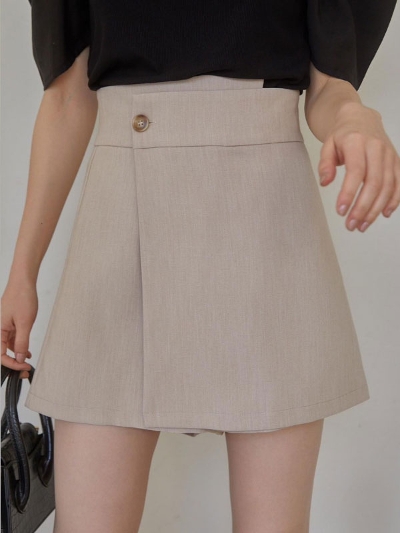 Wrap high waist short pc
